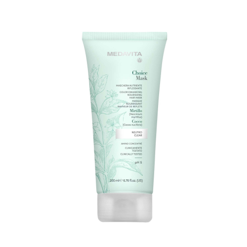 Тонувальна живильна крем-маска для натурального та фарбованого волосся / Medavita Choice Mask - 200 