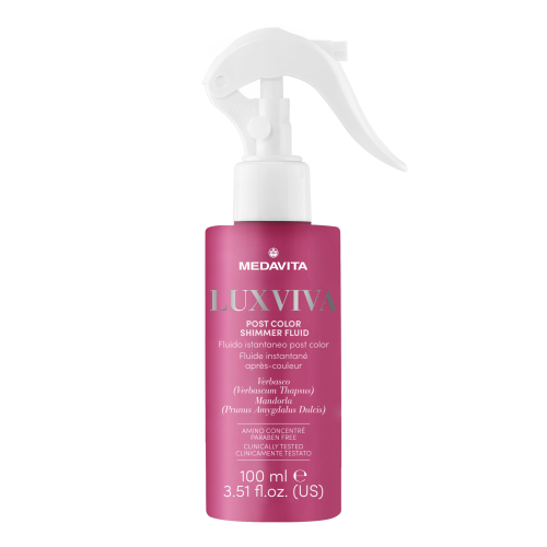 Флюїд-шиммер для блиску фарбованого волосся / Medavita Luxviva Post color shimmer fluid