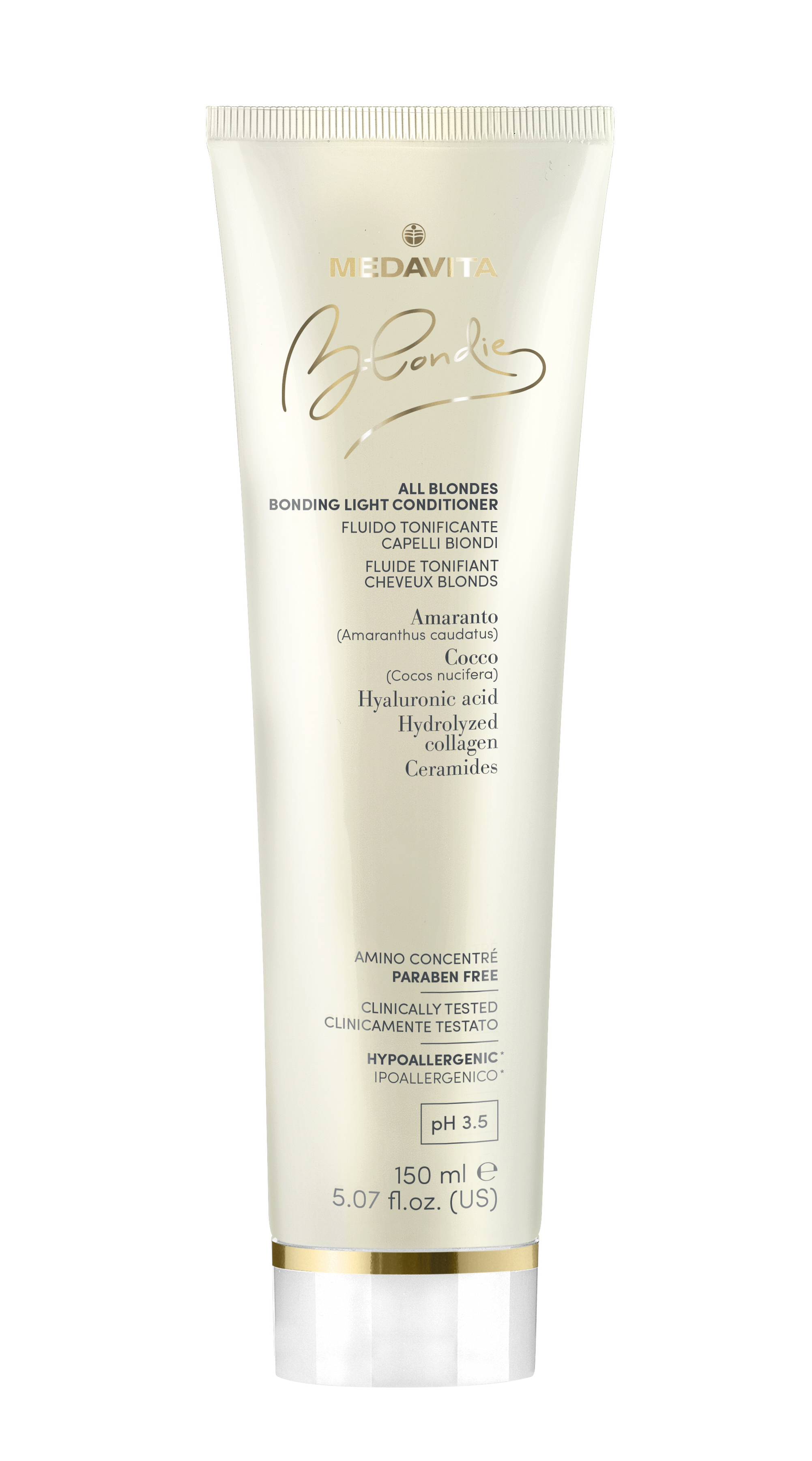 Зміцнювальний кондиціонер для всіх відтінків білявого волосся / Medavita Blondie All Blondes Bonding