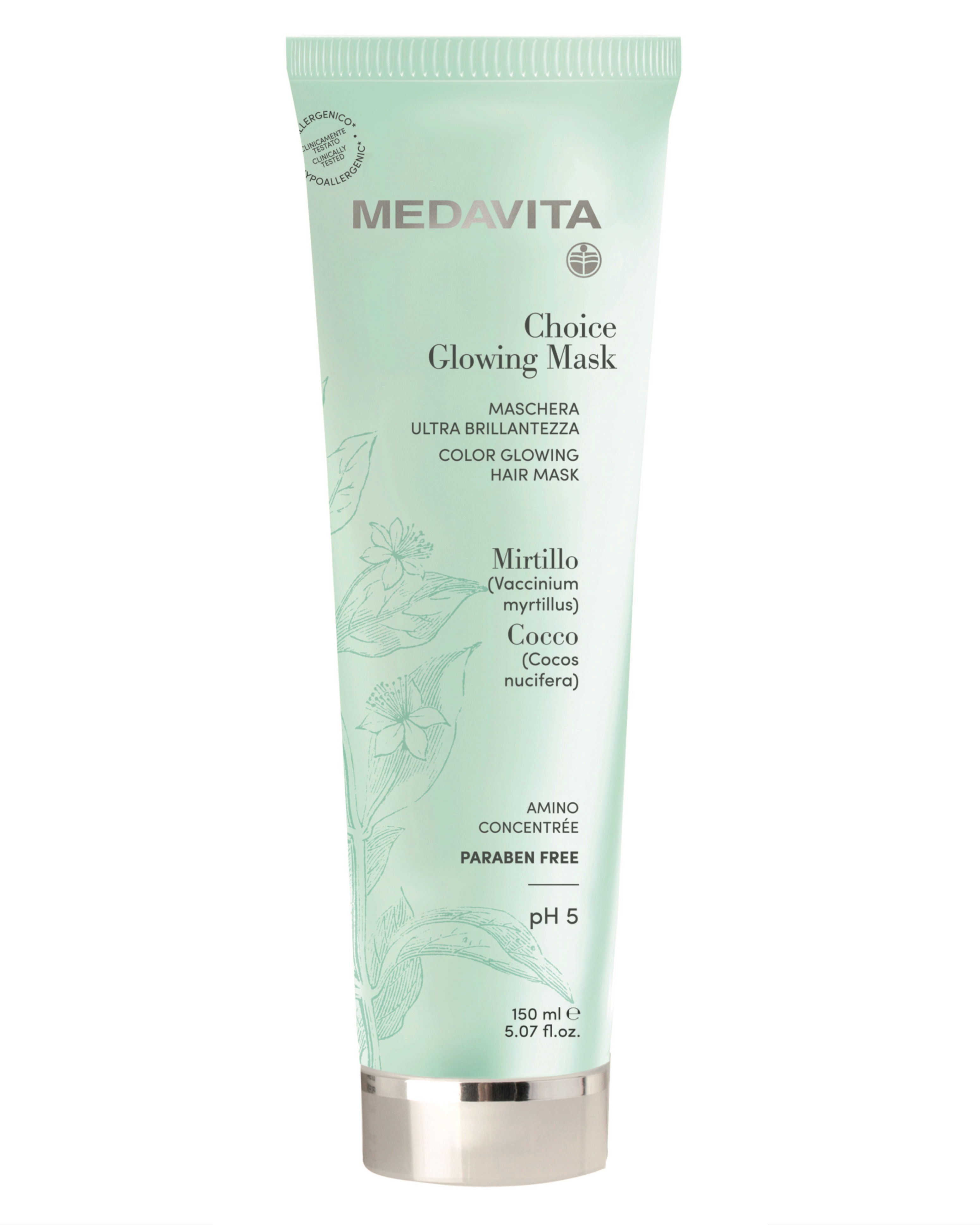 Живильна маска для волосся «Сяйво кольору» / Medavita Choice Glowing Mask Marschera Ultra Brillantez