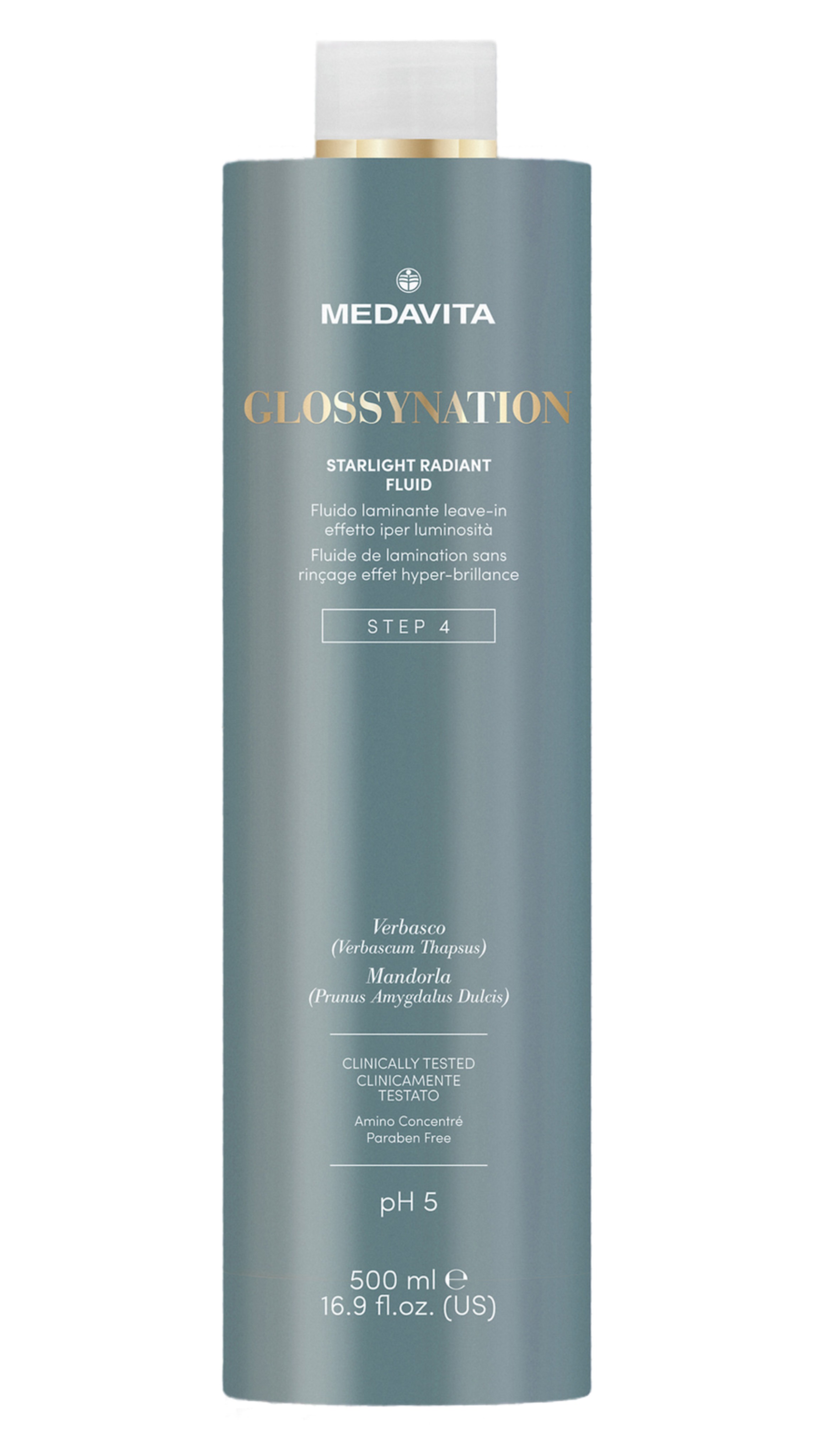 Незмивний флюїд для ламінування з ефектом надзвичайного блиску STEP 4 / Medavita Glossynation Starli