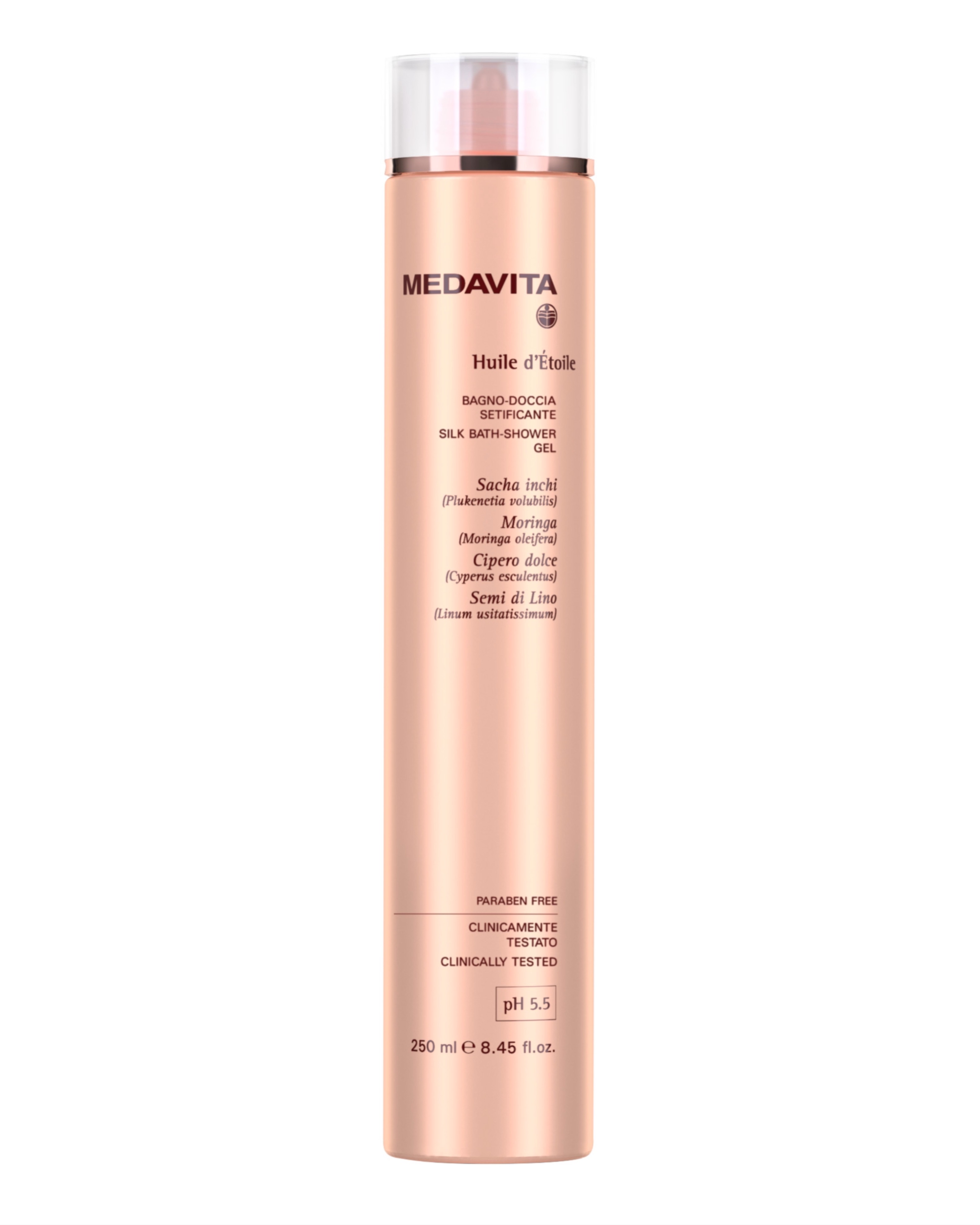Зоряний шовковистий гель для душу і ванни з дорогоцінними оліями / Medavita Huile D'etoile Bagno-Doc
