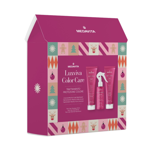 Набір різдвяний для захисту кольору фарбованого волосся /  Medavita LUXVIVA Christmas kit