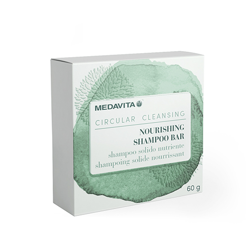 Твердий живильний шампунь для наповнення та блиску волосся / Medavita Circular Cleansing Nourishing 