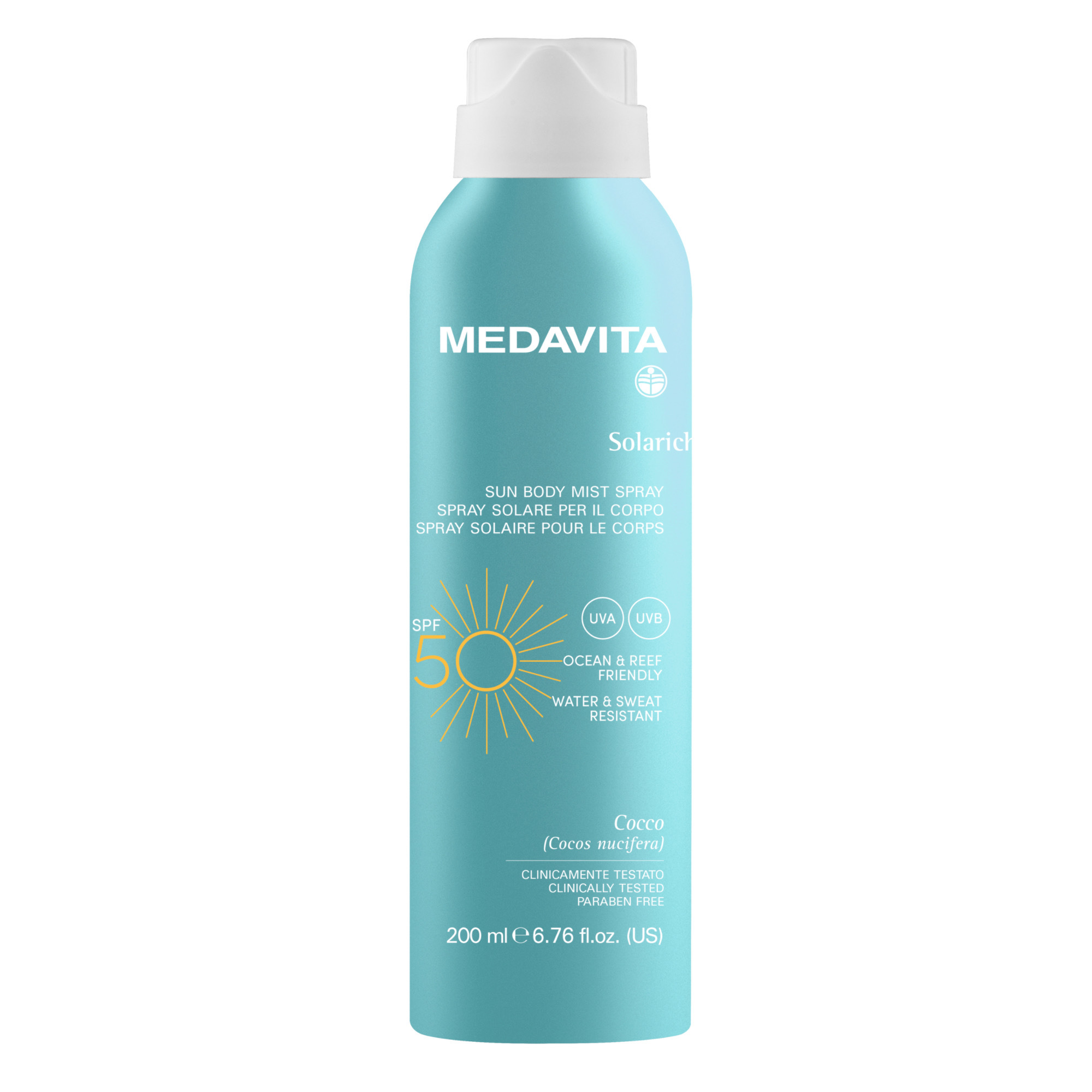 Сонцезахисний спрей для тіла SPF 50 / MEDAVITA SOLARICH